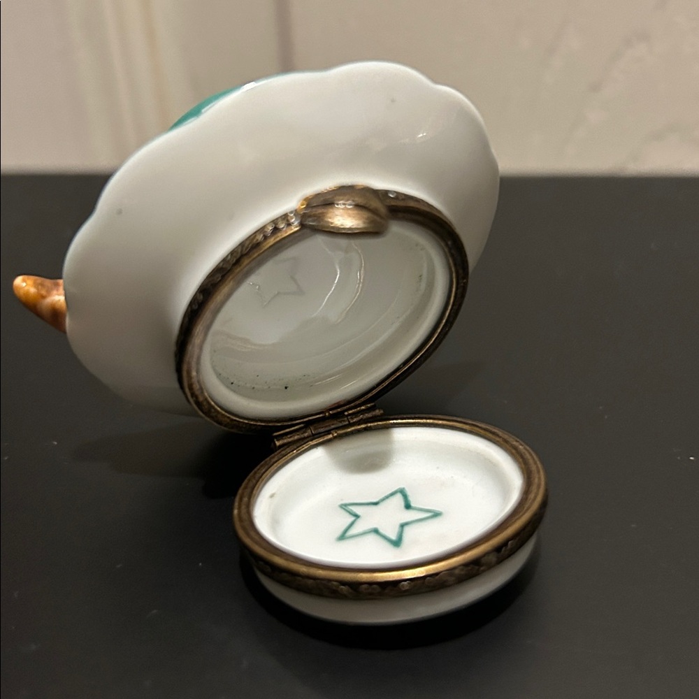 Limoges Starbucks Teal and White Mini Espresso very rare - Picture 4 of 4
